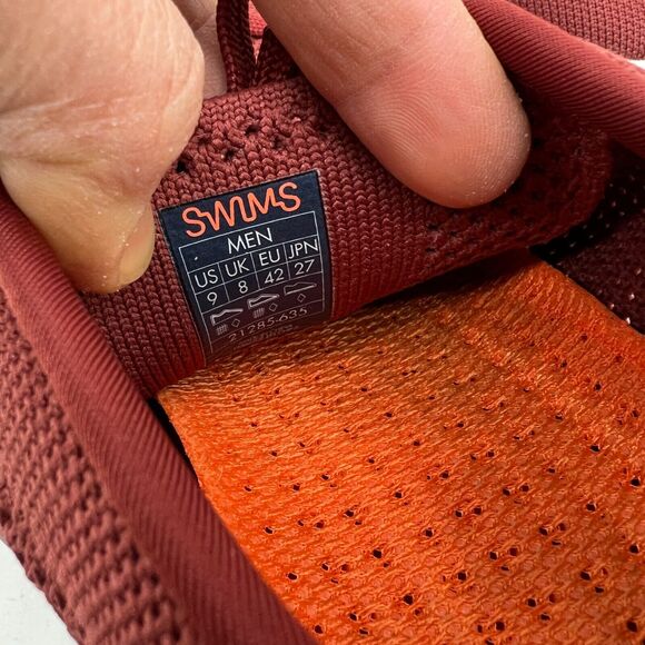 Swims Breeze Tennis Knit Sneaker Mens 9 Garnet Synthetic Mesh Low Top Shoe 21285 - Picture 9 of 11